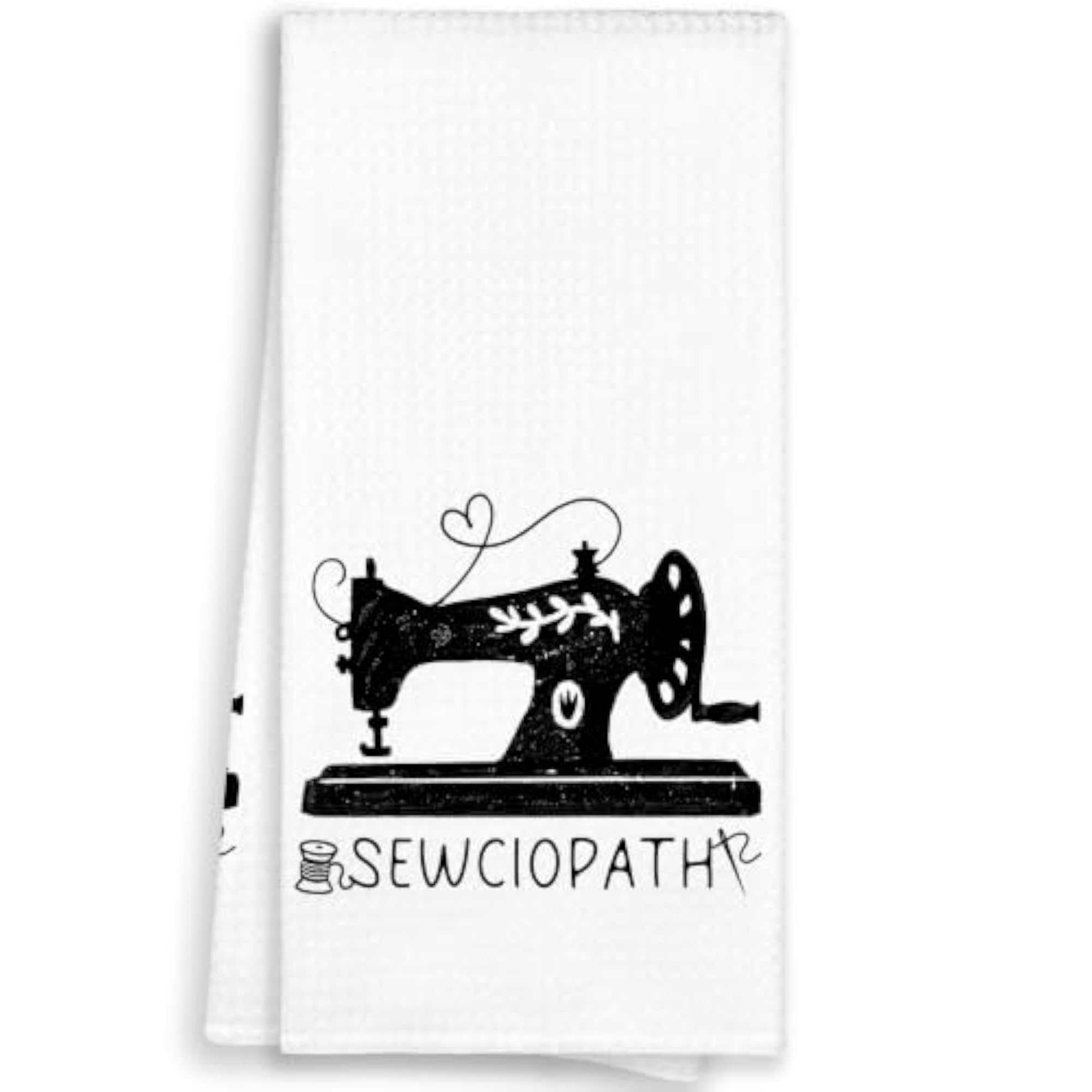 Funny Sewing Machine Kitchen Towels, Gifts for Seamstress